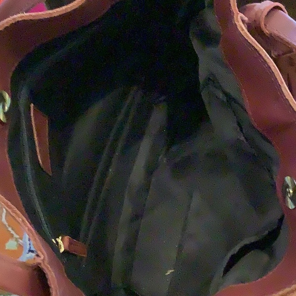 Margot Tan Leather Shoulder Bag with Tassel - Picture 6 of 9